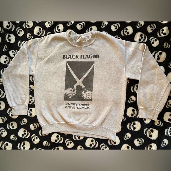 Gildan Other - Black Flag Everything Went Black Sweatshirt Gildan M gray